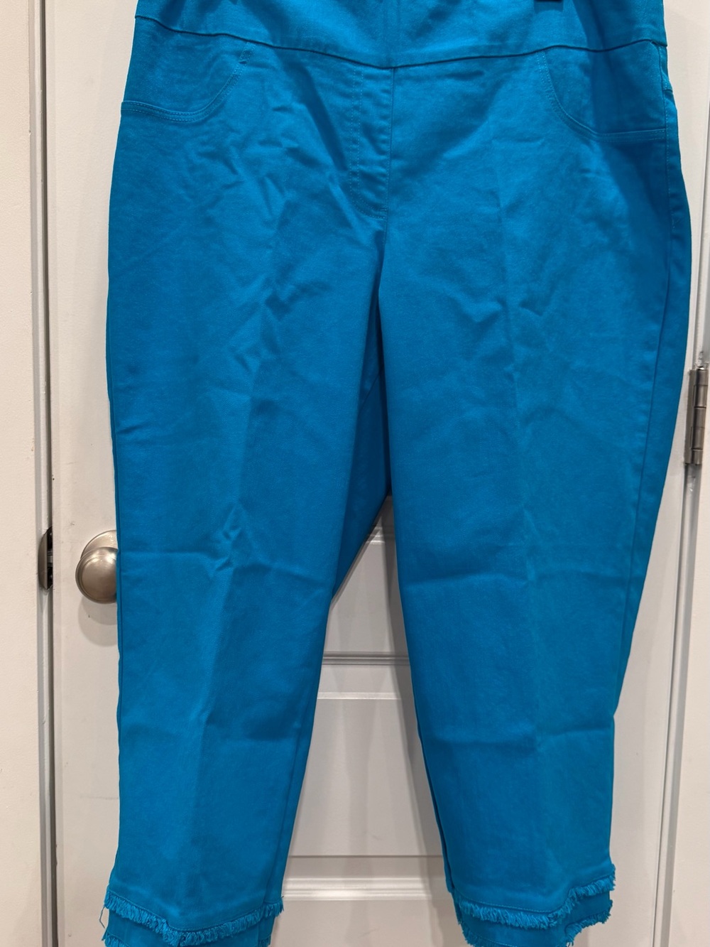 Ruby Rd. Teal Pull-On Capri Pants - Picture 4 of 4